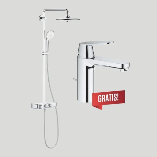 Tuš sistem Grohe Euphoria Smartcontrol 260, termostatski + Miješalica za umivaonik Eurosmart Cosmopolitan