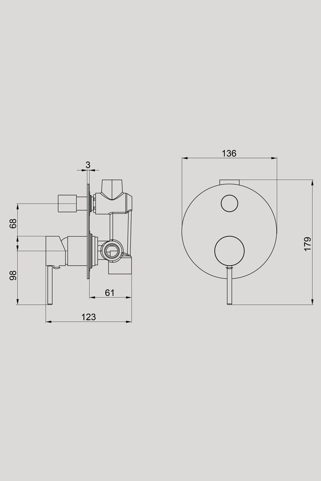 Miješalica podžbukna Voxort Maya, 2 izljeva - Image 3